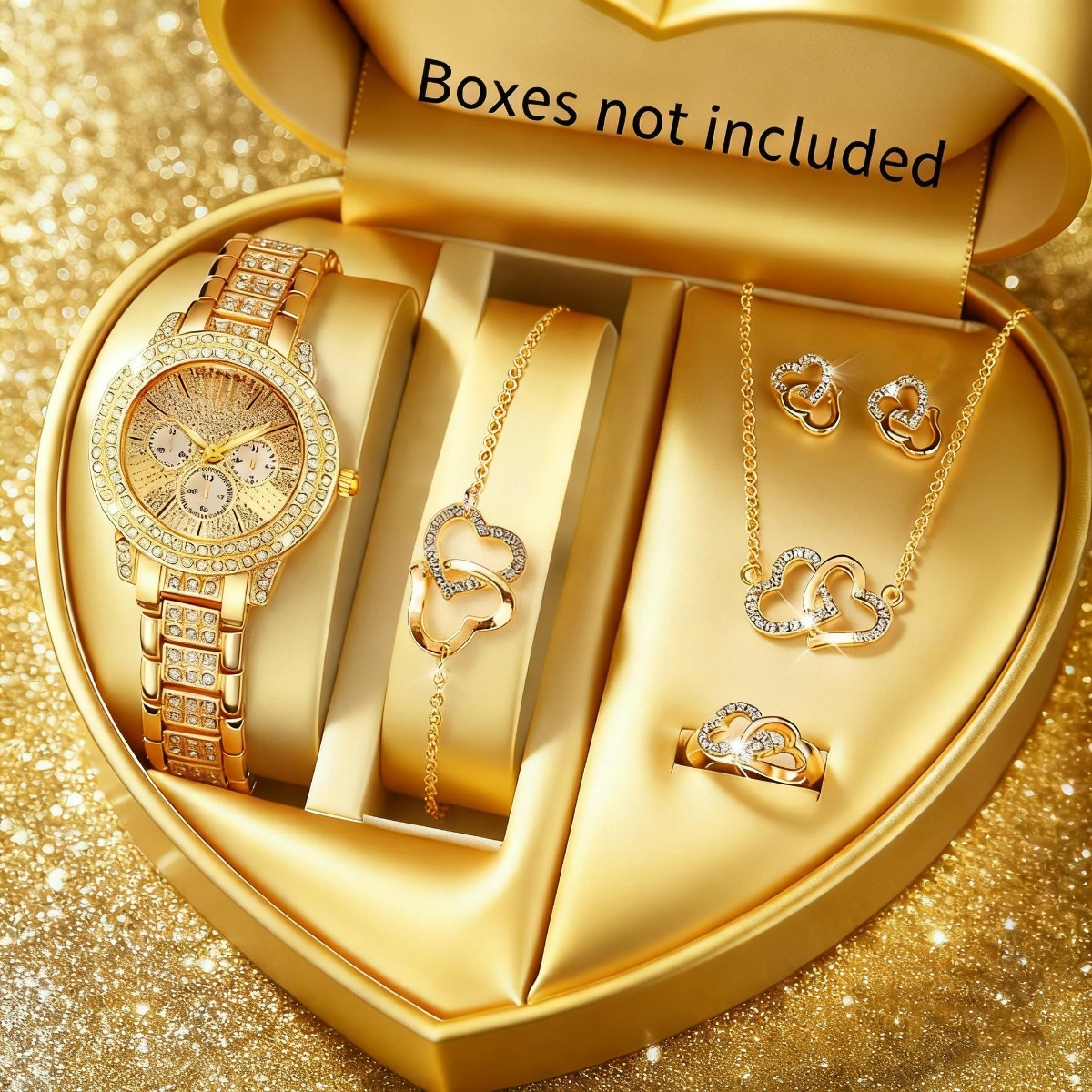 Jewelry Watches For Ladies - 6 pièces de luxe strass femmes