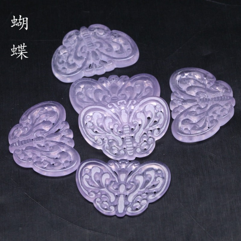 Jewelry & Watches Sp Z Oo Opinie - Pendentifs papillon en Jade violet naturel,