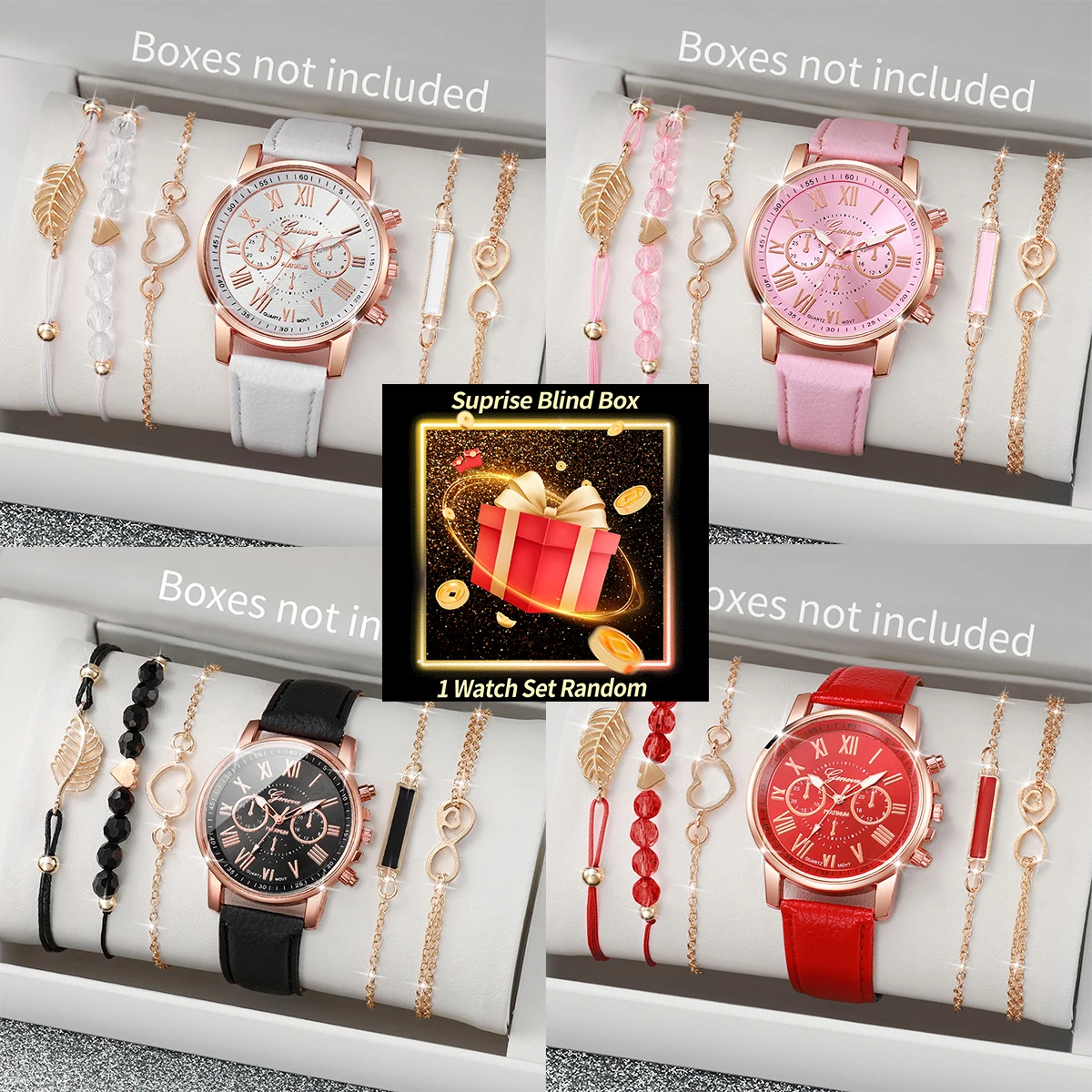 Jewelry With Watches - Coffret surprise pour femmes, montre aléatoire