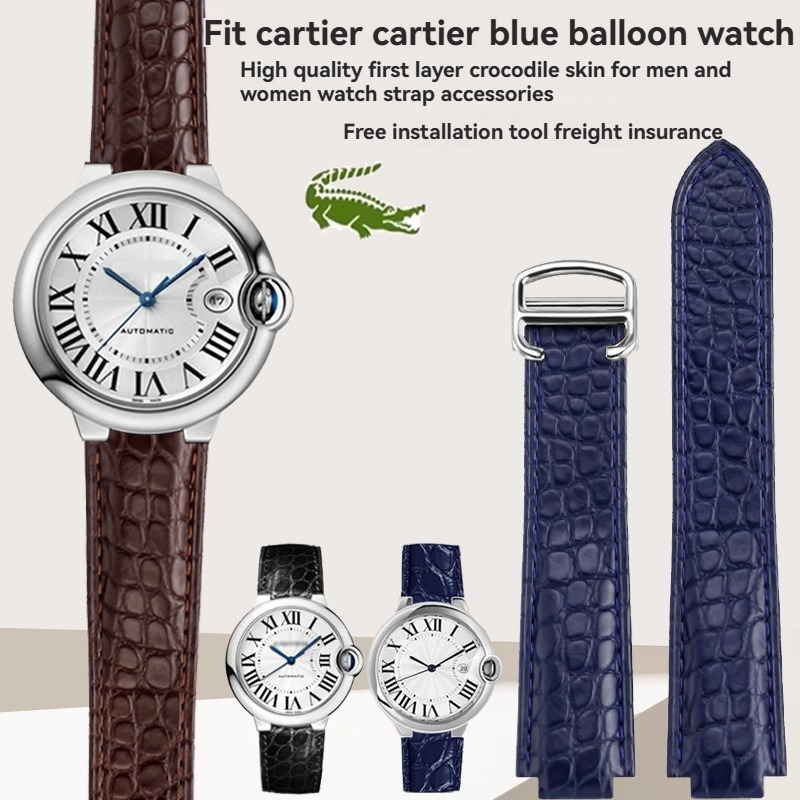 Bracelet de montre en cuir Cro - Cartier Watch Ballon Bleu avis et prix