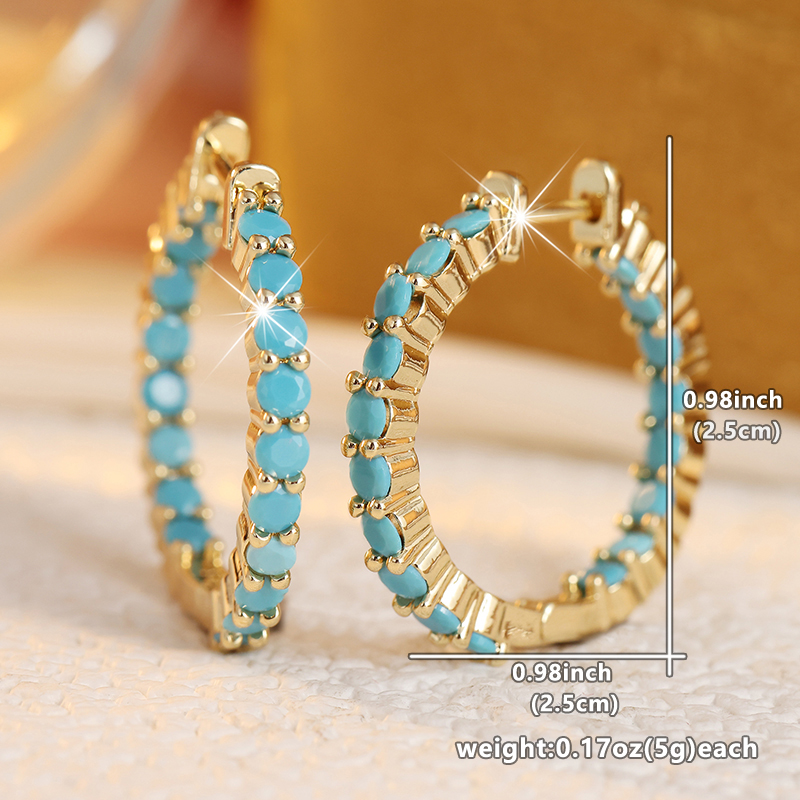 Boucles d'oreilles ethniques i - Turquoise Stone Ring avis et prix