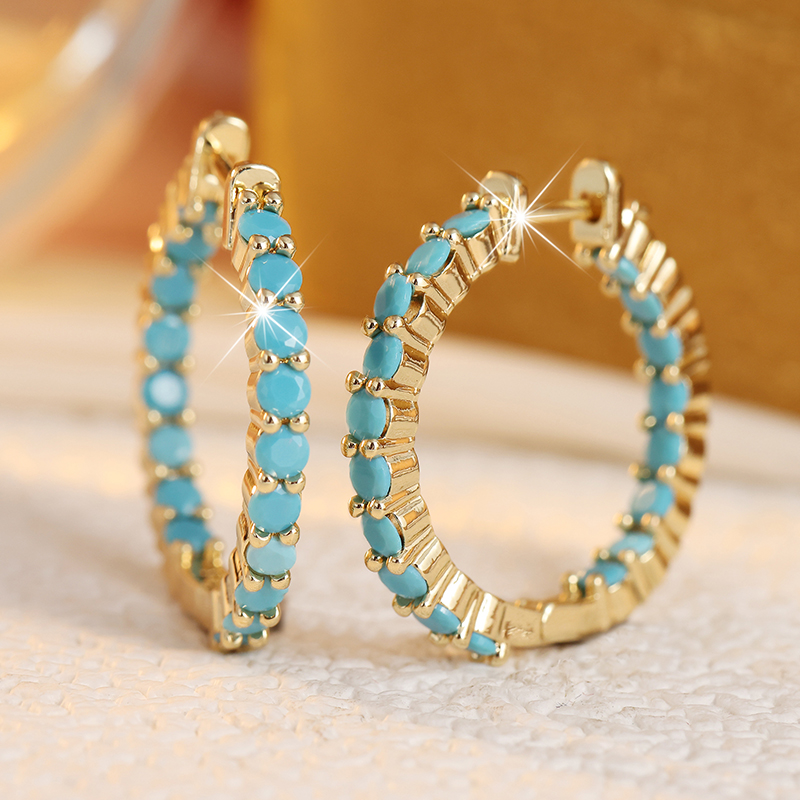 Boucles d'oreilles ethniques i - Turquoise Stone Ring avis et prix