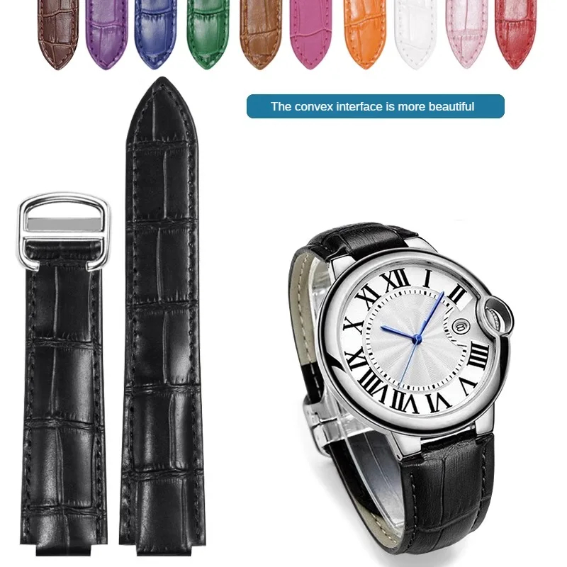 Bracelet de montre en cuir de  - Cartier Watch Ballon Bleu avis et prix