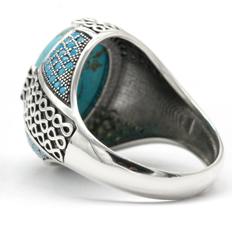 Bague en pierre turquoise natu - Turquoise Stone Ring avis et prix