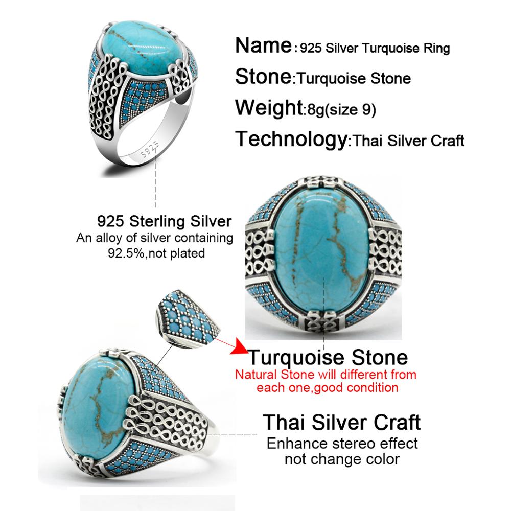 Bague en pierre turquoise natu - Turquoise Stone Ring avis et prix