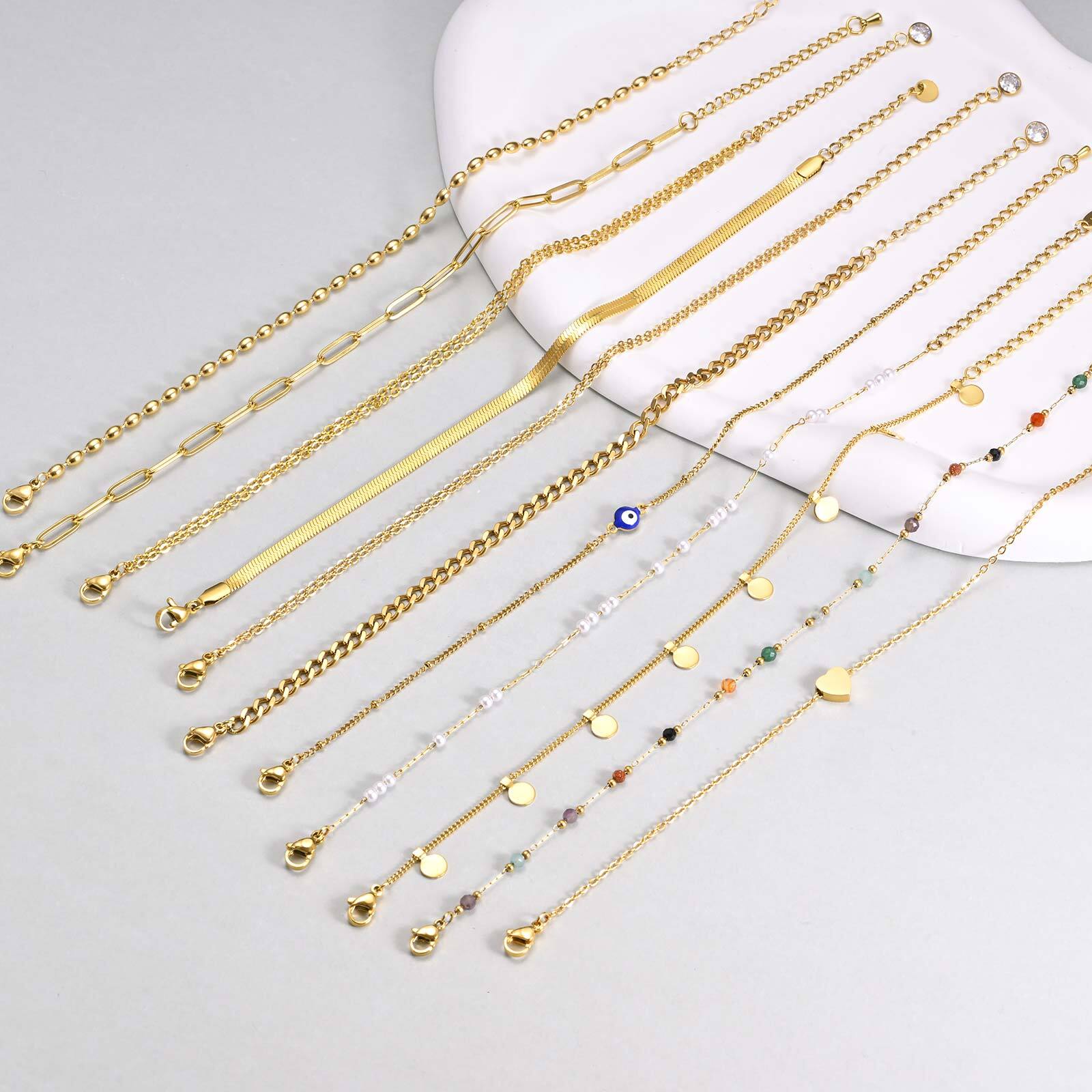 Bracelet de cheville en couche - Jc Jewelry & Watches Photos avis et prix