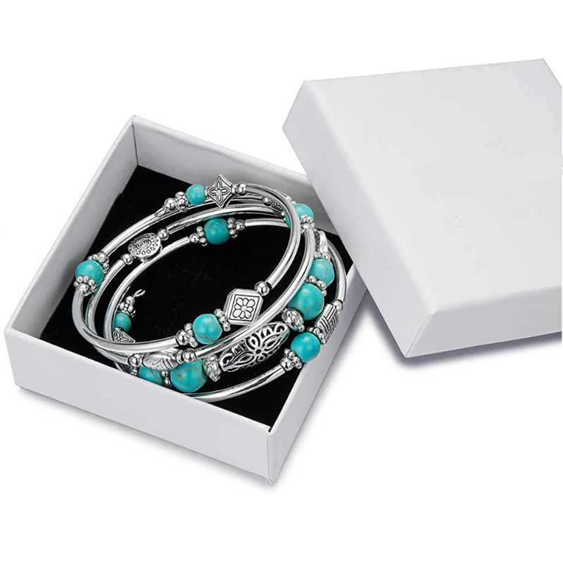 Bracelet rond superposé avec p - Turquoise Stone Ring avis et prix