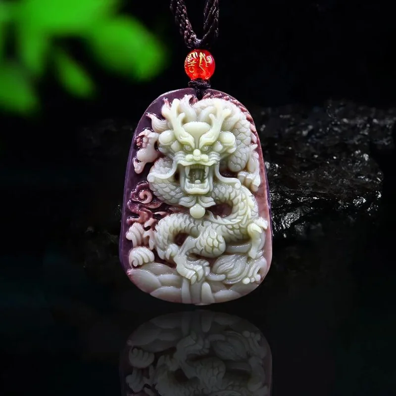 Robe violette Jade Dragon pend - Jewelry & Watches Sp Z Oo Opinie avis et prix