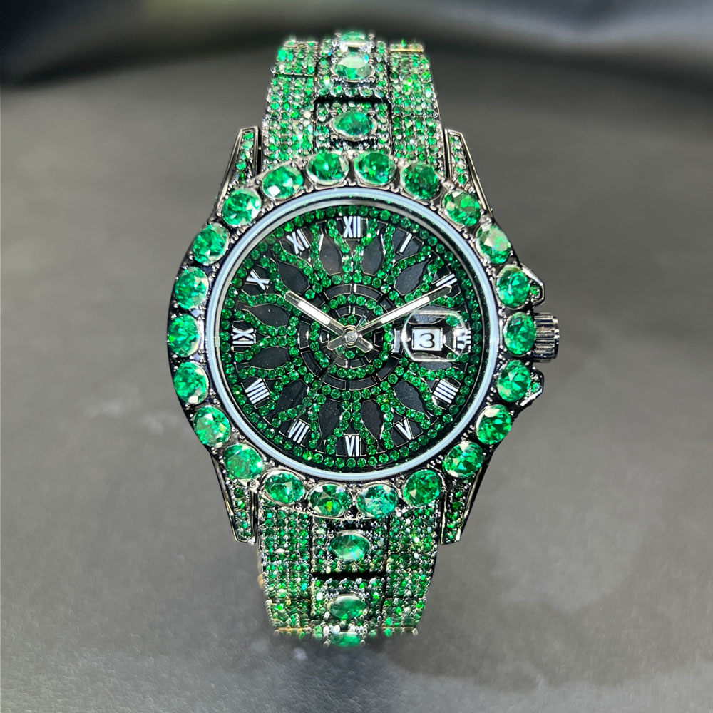 Montre diamant vert pour homme - Jewelry And Watches Luxury Brand avis et prix