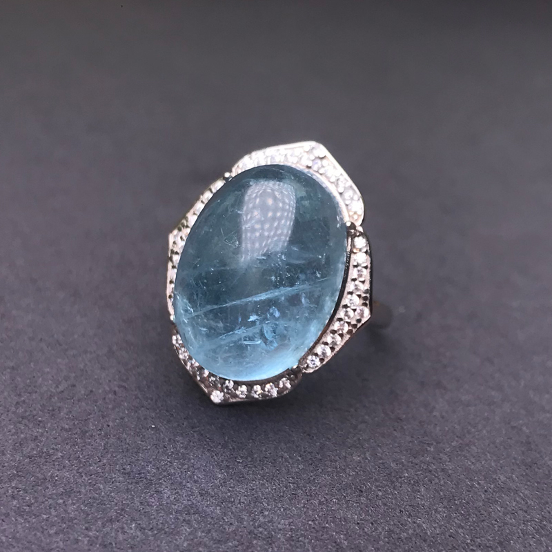 CSJ – bagues aigue-marine natu - Turquoise Stone Ring avis et prix